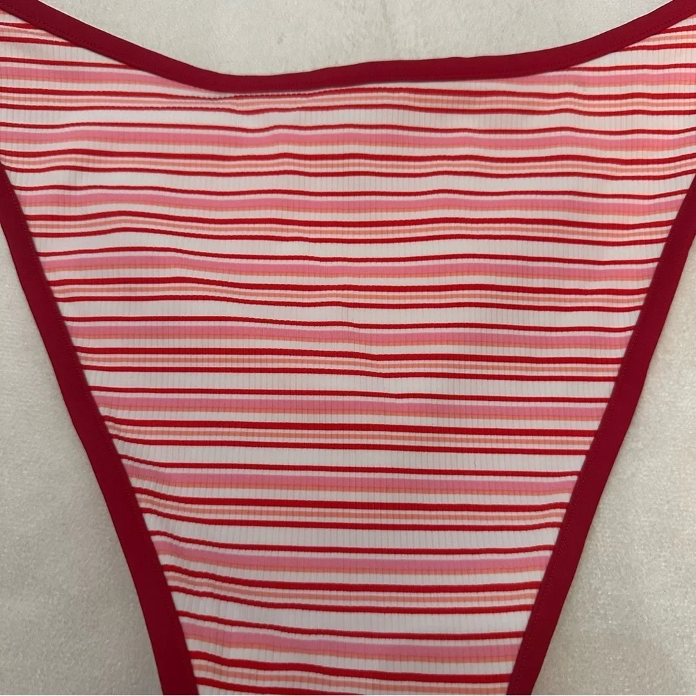 New! Frankie's Bikinis x PINK Golden Hour Rib Cheeky Bottom Large 51665